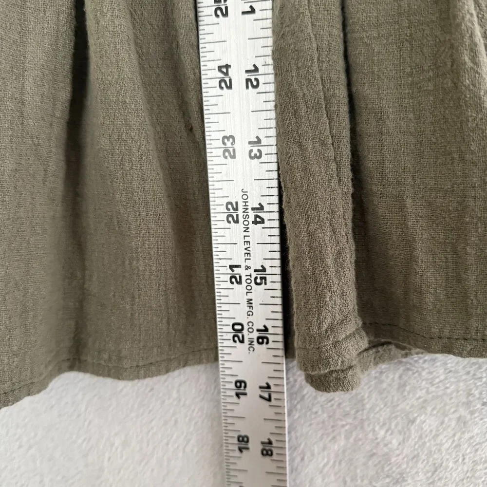 Lot of 2 Rewash Mini Skirt Womens Small Olive Green White Cotton Gauze Pull On - Picture 3 of 13
